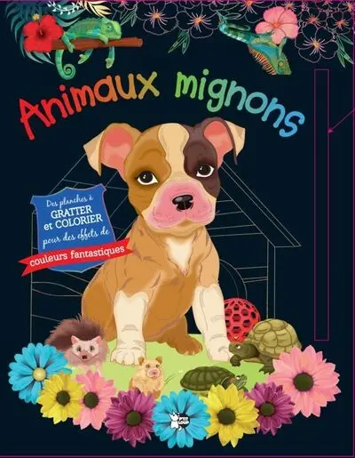 Animaux mignons : des planches à gratter et colorier pour des effets de couleurs fantastiques