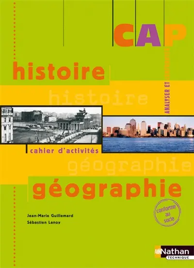 Histoire, géographie CAP : livre détachable de l'élève