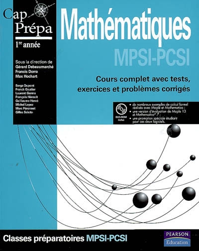 Mathématiques, MPSI-PCSI : cours complet avec tests, exercices et problèmes corrigés
