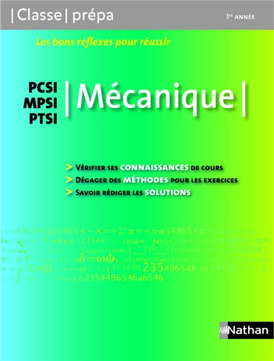 Mécanique : PCSI, MPSI, PTSI