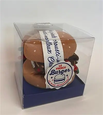 Frenchie burger : chaussettes pour des pieds à croquer !