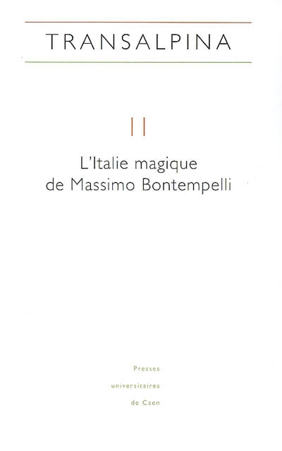 Transalpina, n° 11. L'Italie magique de Massimo Bontempelli
