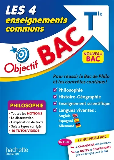 Les 4 enseignements communs terminale : nouveau bac