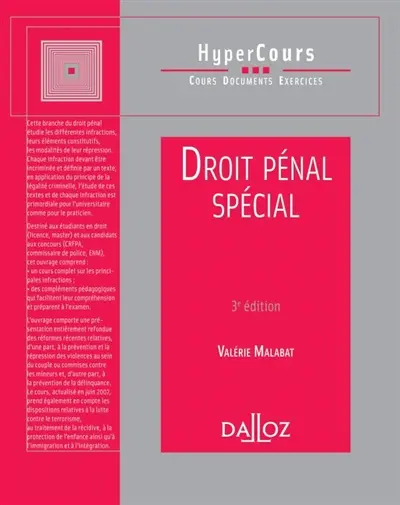 Droit pénal spécial