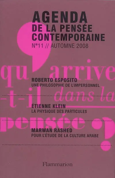 Agenda de la pensée contemporaine, n° 11
