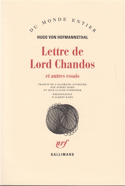 Lettre de Lord Chandos : et autres essais