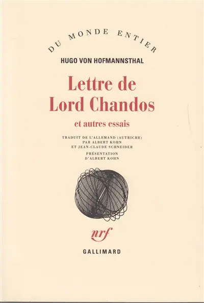 Lettre de Lord Chandos : et autres essais
