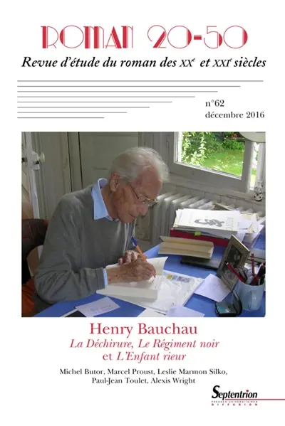 Roman 20-50, n° 62. Henry Bauchau : La déchirure, Le régiment noir et L'enfant rieur