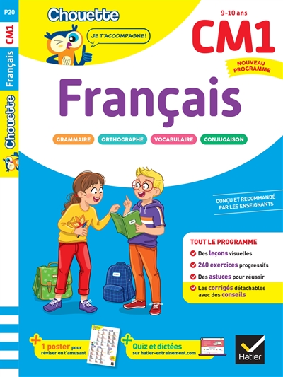 Français CM1, 9-10 ans : leçons et exercices corrigés : cahier de soutien, nouveau programme