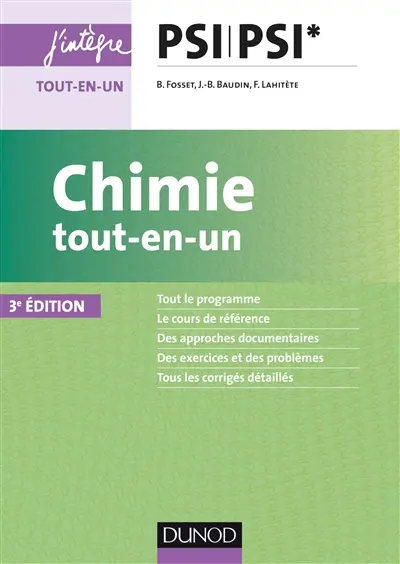 Chimie tout-en-un PSI, PSI*