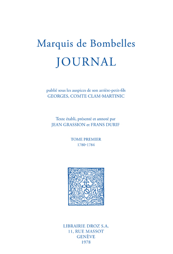 Journal. Vol. 1. 1780-1784