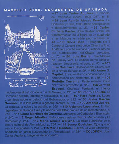 Massilia : annuaire d'études corbuséennes, n° 2008. Encuentro de Granada