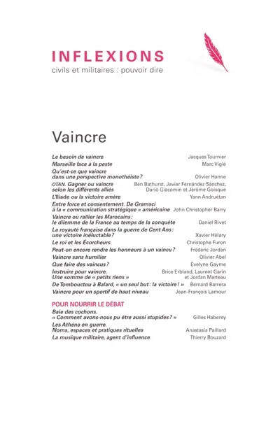 Inflexions : civils et militaires : pouvoir dire, n° 55. Vaincre