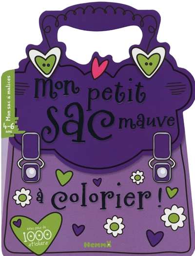 Mon petit sac mauve à colorier