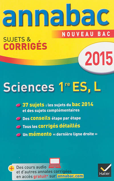 Sciences 1re ES, L : nouveau bac 2015