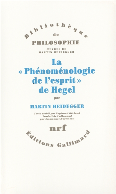 La Phénoménologie de l'esprit de Hegel