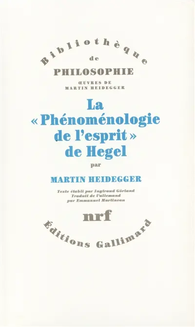 La Phénoménologie de l'esprit de Hegel