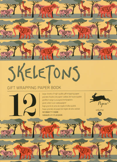 Gift wrapping paper book. Vol. 14. Skeletons