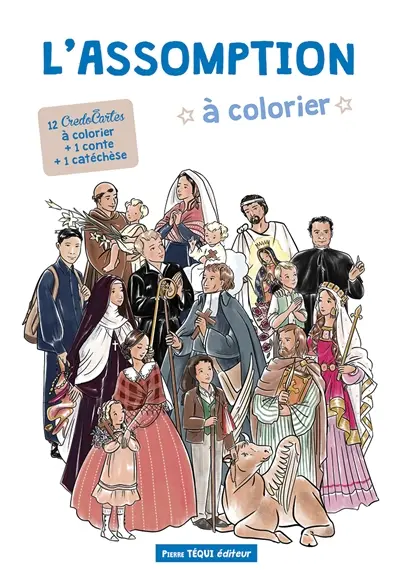 L'Assomption à colorier : 12 credocartes à colorier + 1 conte + 1 catéchèse