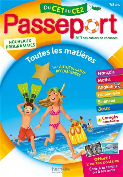 Passeport du CE1 au CE2, 7-8 ans : toutes les matières : nouveaux programmes