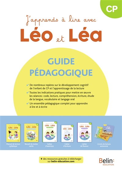 j'apprends à lire avec léo et léa, cp : guide pédagogique