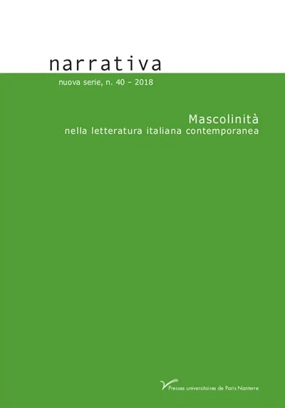 Narrativa, n° 40. Mascolinità nella letteratura italiana contemporanea