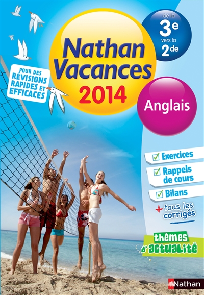 Nathan vacances 2014, de la 3e vers la 2de : anglais