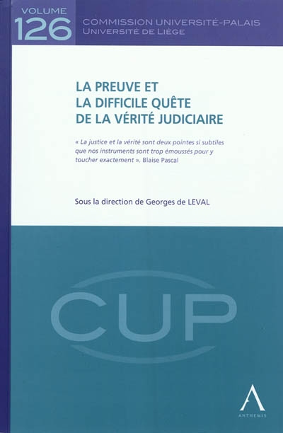La preuve et la difficile...