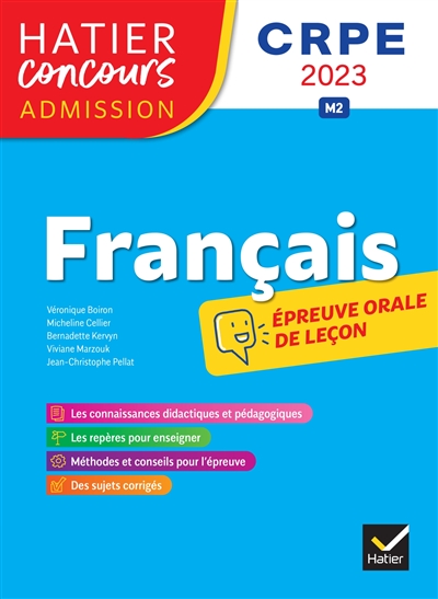 Français : épreuve orale d'admission : CRPE 2023, M2