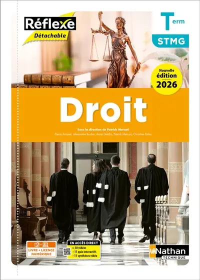 Droit terminale STMG : livre + licence numérique