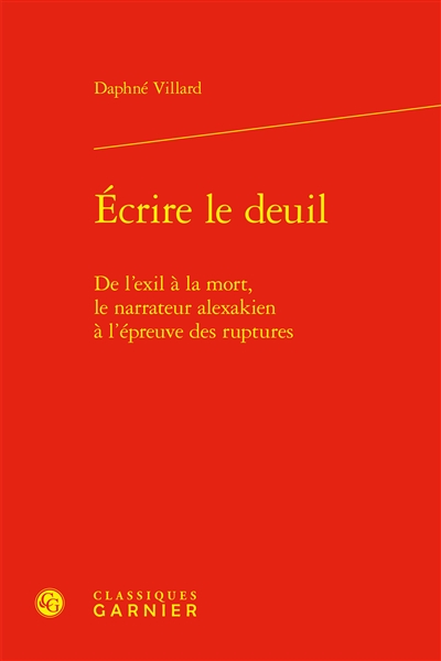Ecrire le deuil : de l'exil...