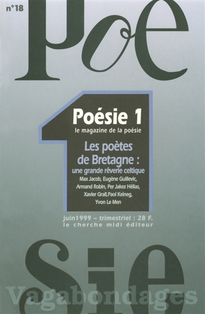 Poésie 1-Vagabondages, n° 18. Les poètes de Bretagne