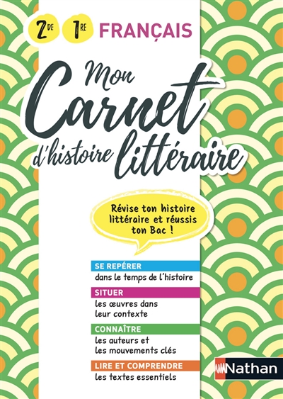 Mon carnet d'histoire littéraire, français 2de, 1re