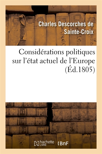Considérations politiques...