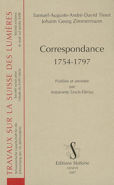 Correspondance : 1754-1797