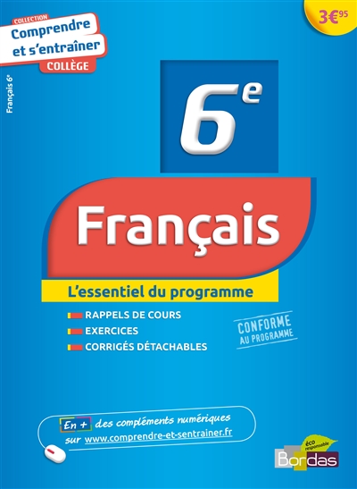 Français, 6e : comprendre et s'entraîner