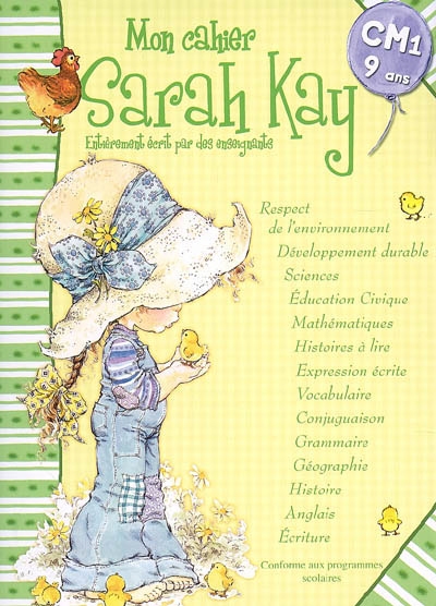 Mon cahier Sarah Kay, CM1, 9 ans