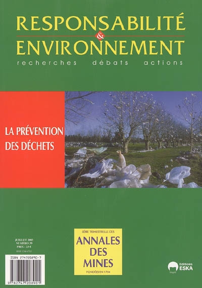 Responsabilité et environnement, n° 39. La prévention des déchets