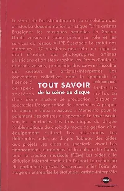 Tout savoir de la scène au disque