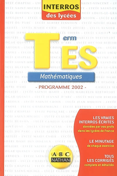 Maths, terminale ES