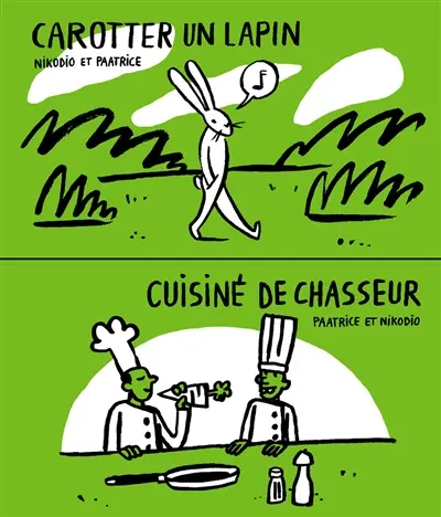 Carotter un lapin. Cuisiné de chasseur