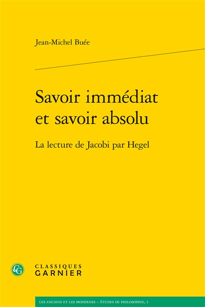 Savoir immédiat et savoir...