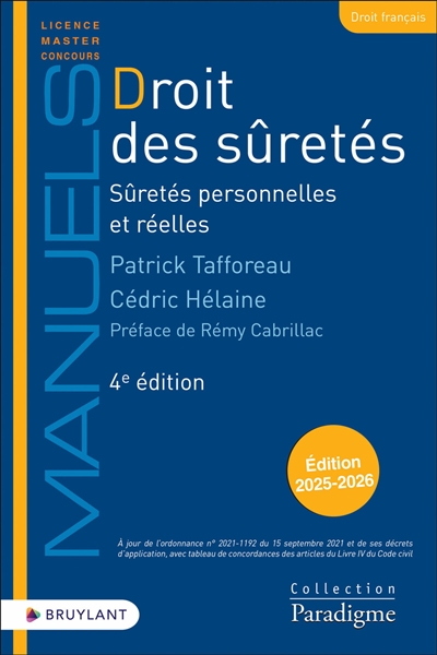 Droit des sûretés : sûretés personnelles et réelles : 2025-2026