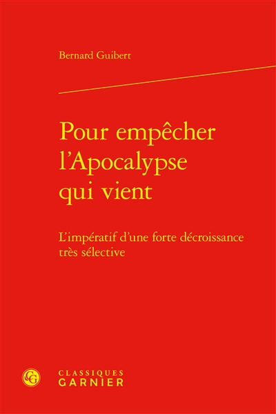 Pour empêcher l'apocalypse...
