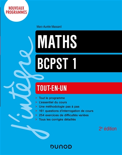 Maths BCPST 1 : tout-en-un : nouveaux programmes