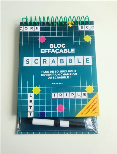 Scrabble : bloc effaçable : plus de 60 jeux pour devenir un champion du scrabble !