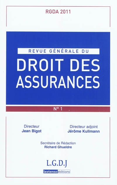 revue générale du droit des assurances, n° 1 (2011)