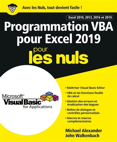 Programmation VBA pour Excel 2019 pour les nuls : Excel 2010, 2013, 2016 et 2019