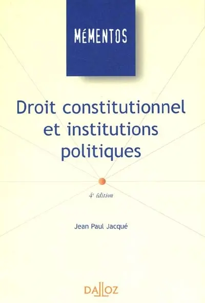 Droit constitutionnel et institutions politiques