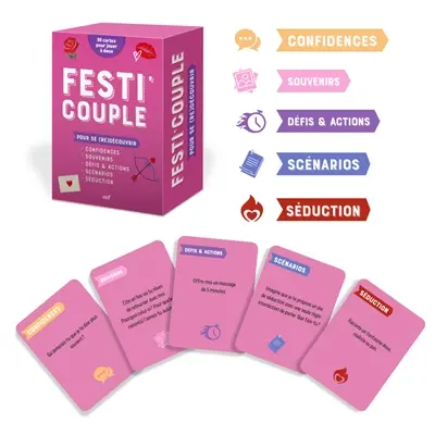 Festi'couple : pour se (re)découvrir : confidences, souvenirs, défis & actions, scénarios, séduction